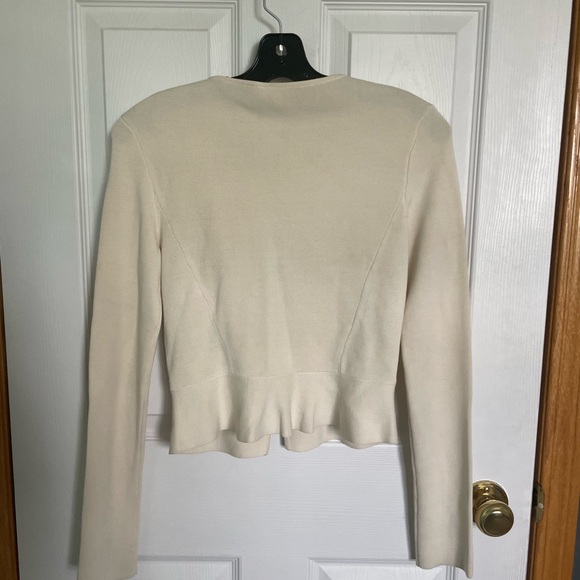 BCBG Maxazria peplum cardigan/top - Picture 3 of 3